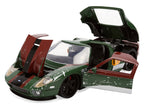 2005 Ford GT Green (Weathered) with Graphics and Boba Fett Figure "Star Wars" Franchise "Hollywood Rides" Series 1/24 Diecast Model Car by Jada-3