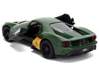 2017 Ford GT "Boba Fett" Livery Dark Green with Graphics "Star Wars" Franchise "Hollywood Rides" Series 1/32 Diecast Model Car by Jada-2