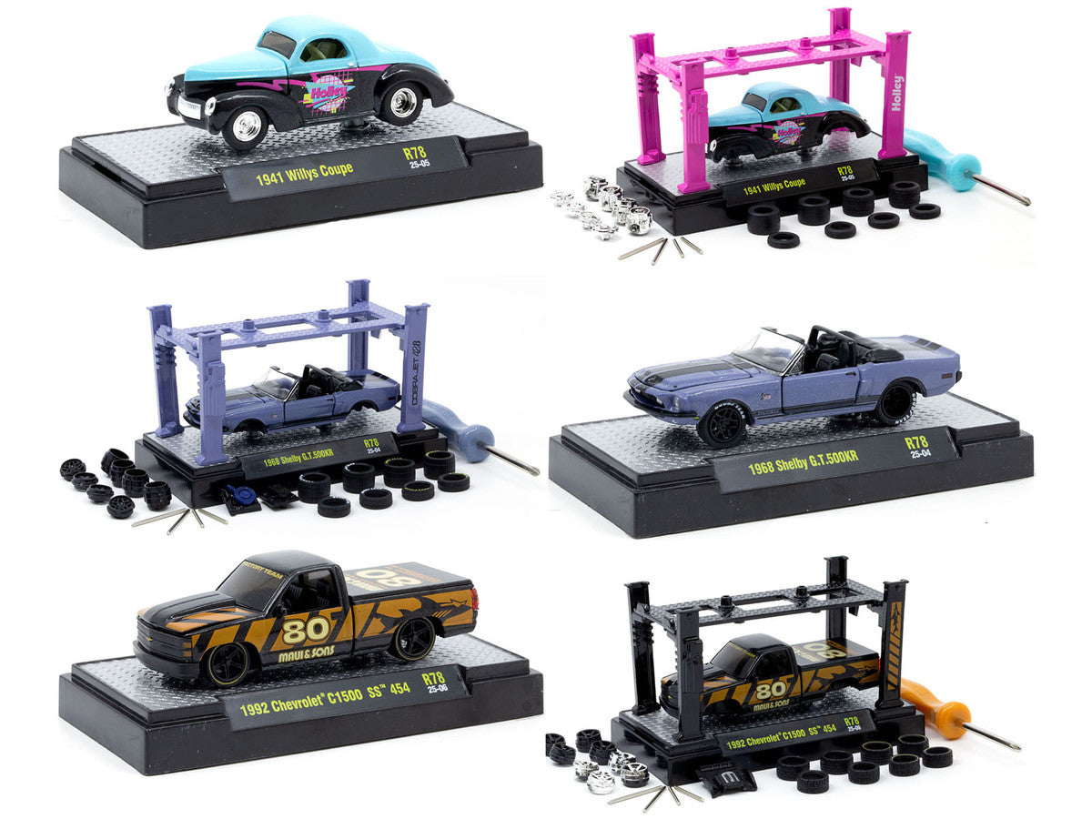 Model Kit 3 piece Car Set Release 78 Limited Edition to 9600 pieces Worldwide 1/64 Diecast Model Cars by M2 Machines-1