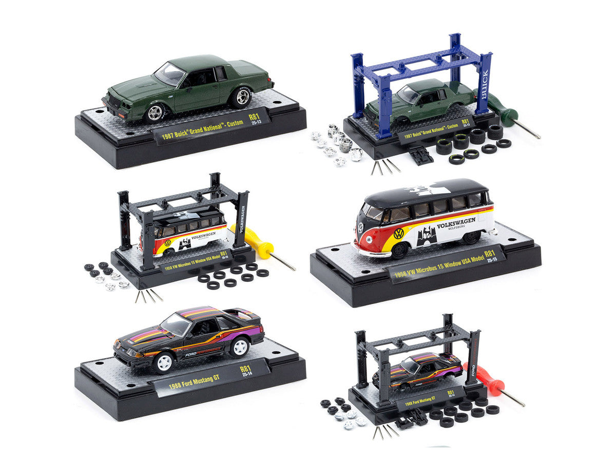 Model Kit 3 piece Car Set Release 81 Limited Edition to 9600 pieces Worldwide 1/64 Diecast Model Cars by M2 Machines-1