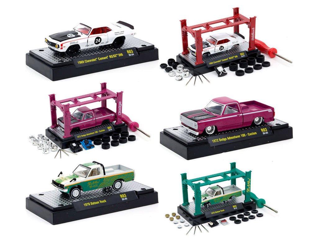 Model Kit 3 piece Car Set Release #83 Limited Edition to 6000 pieces Worldwide 1/64 Diecast Model Cars by M2 Machines-1