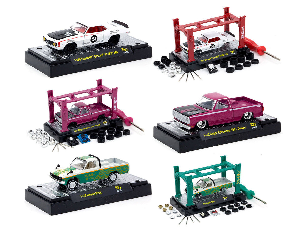 Model Kit 3 piece Car Set Release #83 Limited Edition to 6000 pieces Worldwide 1/64 Diecast Model Cars by M2 Machines-1