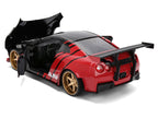 2009 Nissan GT-R (R35) Ben Sopra "Advan" Black and Red "JDM Tuners" Series 1/24 Diecast Model Car by Jada-2