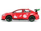 2016 Subaru WRX STI Red with "Knuckles" Graphics "Sonic the Hedgehog" (1991) Video Game "Hollywood Rides" Series 1/32 Diecast Model Car by Jada-1
