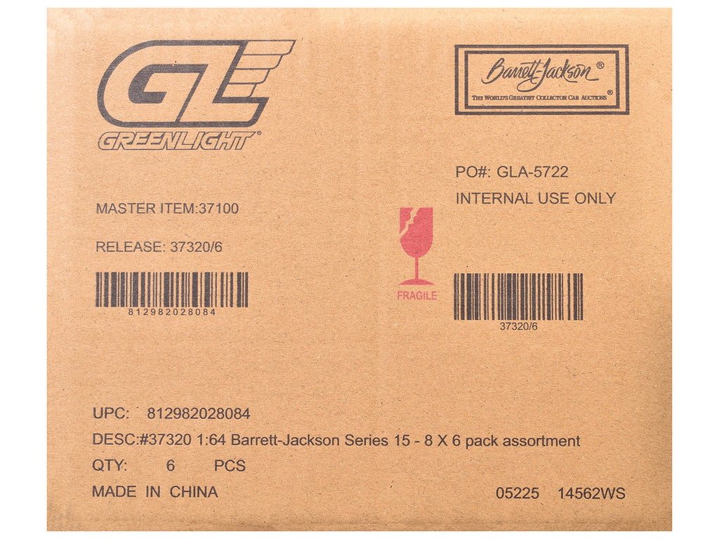 "Barrett-Jackson" Series 15 Set of 6 Cars 1/64 Diecast Model Cars by Greenlight-2