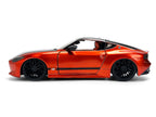 2023 Nissan Z Orange Metallic with Carbon Hood and Black Top "JDM Tuners" Series 1/24 Diecast Model Car by Jada-0