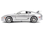 1995 Toyota Supra Silver Metallic "JDM Tuners" Series 1/24 Diecast Model Car by Jada-0