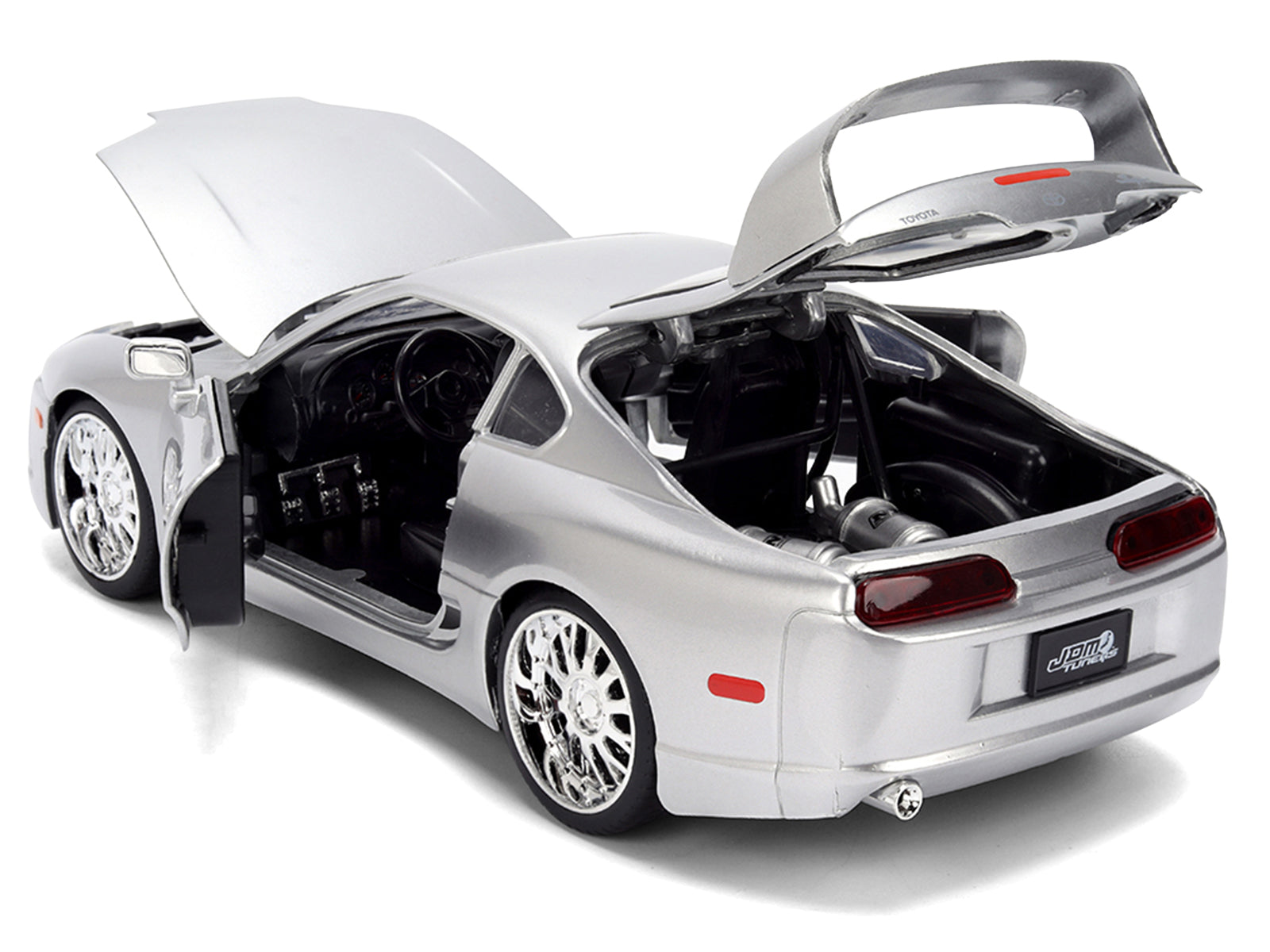 1995 Toyota Supra Silver Metallic "JDM Tuners" Series 1/24 Diecast Model Car by Jada