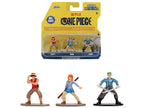 Set of 3 Diecast Figures "One Piece" (2023-Current) TV Series "Nano Metalfigs" Series Diecast Models by Jada-0