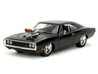 Dom's 1970 Dodge Charger R/T Black and Brian's Toyota Supra Orange with Graphics Set of 2 Cars "Fast & Furious 25th Anniversary" "Fast & Furious" Series 1/24 Diecast Model Cars by Jada-3