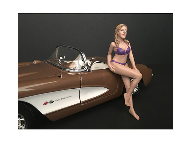 July Bikini Calendar Girl Figurine for 1/24 Scale Models by American Diorama-0