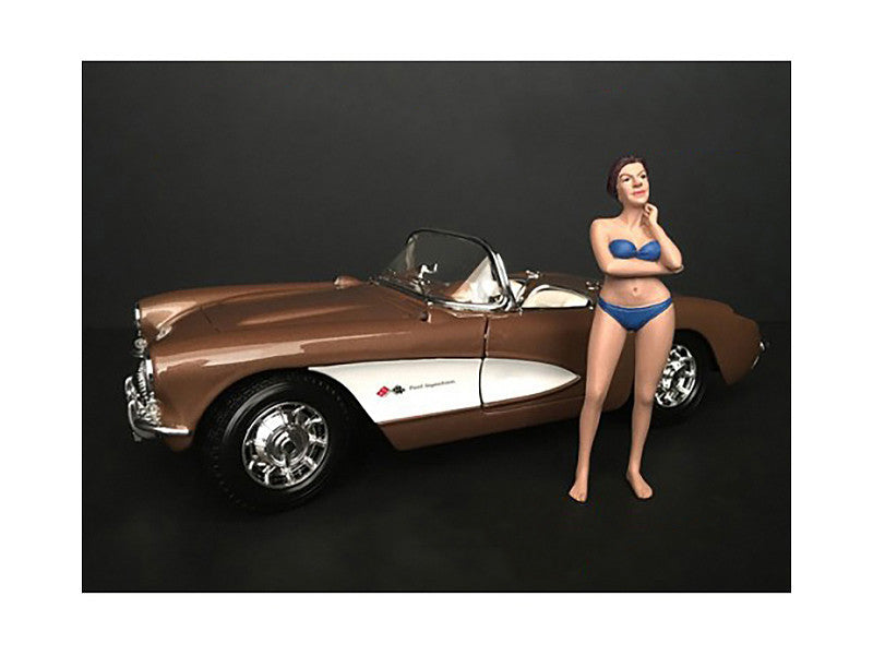 December Bikini Calendar Girl Figurine for 1/18 Scale Models by American Diorama-0