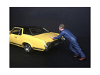 Mechanic Darwin Pushing a Car Figurine for 1/24 Scale Models by American Diorama-2