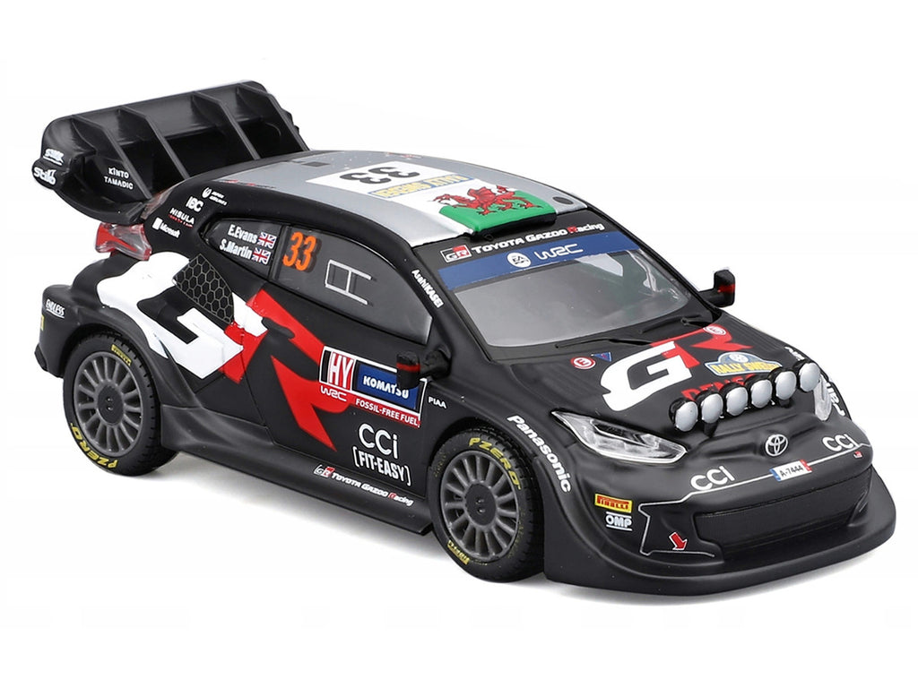 Toyota GR Yaris Rally1 Hybrid #33 Elfyn Evans - Scott Martin "Toyota Gazoo Racing WRT" "World Rally Championship" (2024) "Race" Series 1/43 Diecast Model Car by Bburago-0