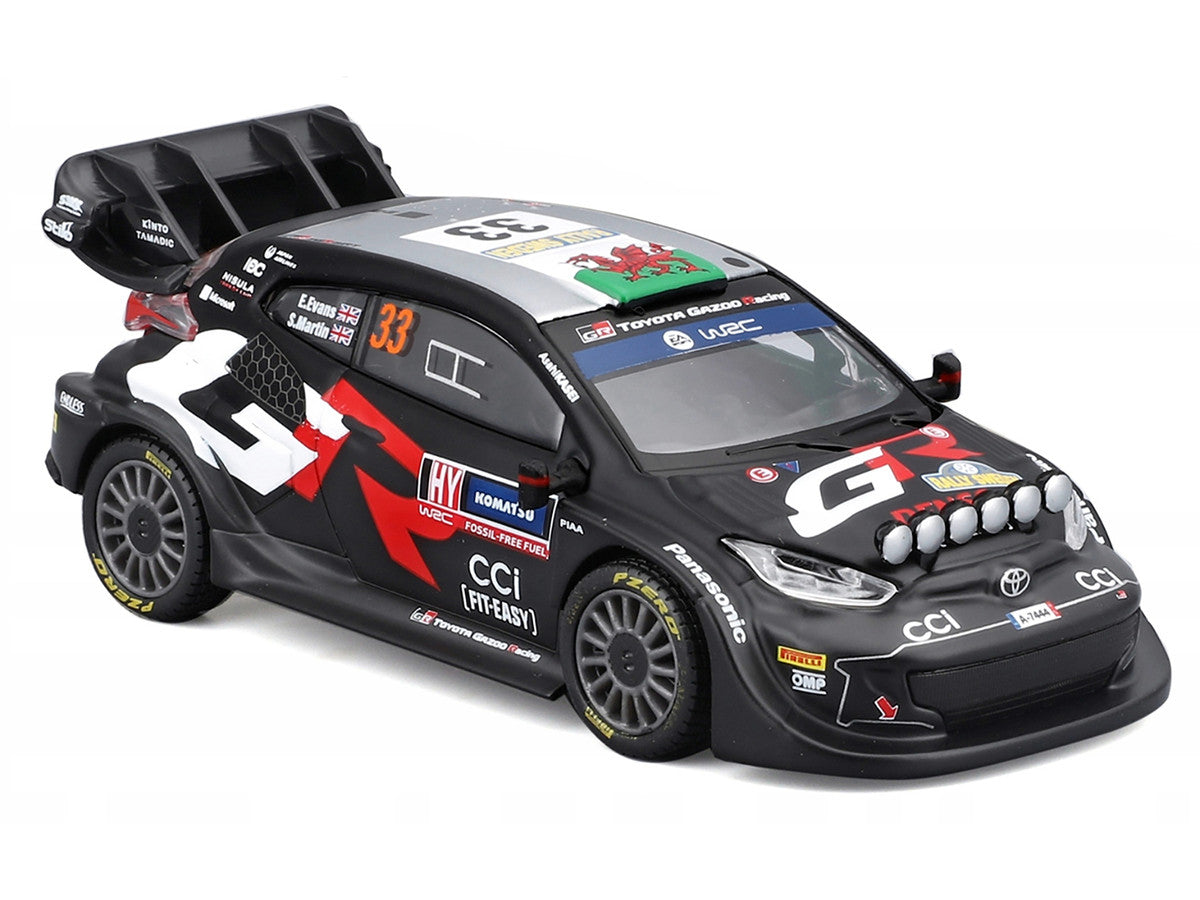 Toyota GR Yaris Rally1 Hybrid #33 Elfyn Evans - Scott Martin "Toyota Gazoo Racing WRT" "World Rally Championship" (2024) "Race" Series 1/43 Diecast Model Car by Bburago-0