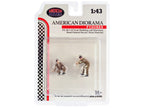 "Race Day" Two Diecast Figures Set 5 for 1/43 Scale Models by American Diorama-2