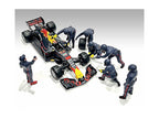 Formula One F1 Pit Crew 7 Figure Set Team Blue Release III for 1/18 Scale Models by American Diorama-1