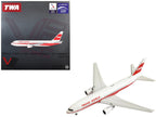 Boeing 767-200ER Commercial Aircraft "Trans World Airlines" (N601TW) White with Red Stripes 1/400 Diecast Model by V1:400-2