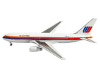 Boeing 767-200 Commercial Aircraft "United Airlines" (N601UA) White with Stripes 1/400 Diecast Model by V1:400-1
