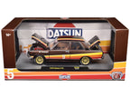 1970 Datsun 510 #5 Brown Metallic with Stripes Limited Edition to 4250 pieces Worldwide 1/24 Diecast Model Car by M2 Machines-1