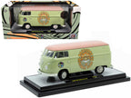 1960 Volkswagen Delivery Van "Maui & Sons" Light Olive Green with Salmon Top Limited Edition to 6650 pieces Worldwide 1/24 Diecast Model Car by M2 Machines-0
