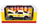 1966 Ford Mustang 2+2 GT #57 "Shell Oil" White with Yellow Stripes Limited Edition to 5650 pieces Worldwide 1/24 Diecast Model Car by M2 Machines-1