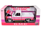 1976 GMC Sierra Grande 15 Pickup Truck White with Stripes Limited Edition to 9250 pieces Worldwide 1/24 Diecast Model Car by M2 Machines-1