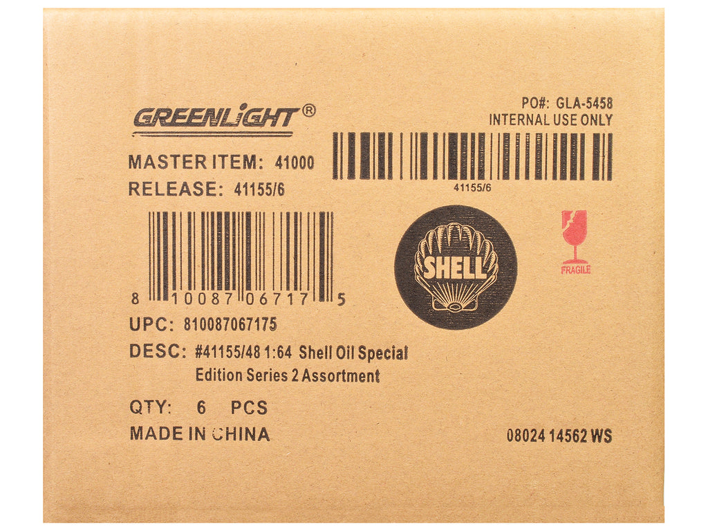 "Shell Oil Special Edition" Series 2 Set of 6 pieces 1/64 Diecast Model Cars by Greenlight