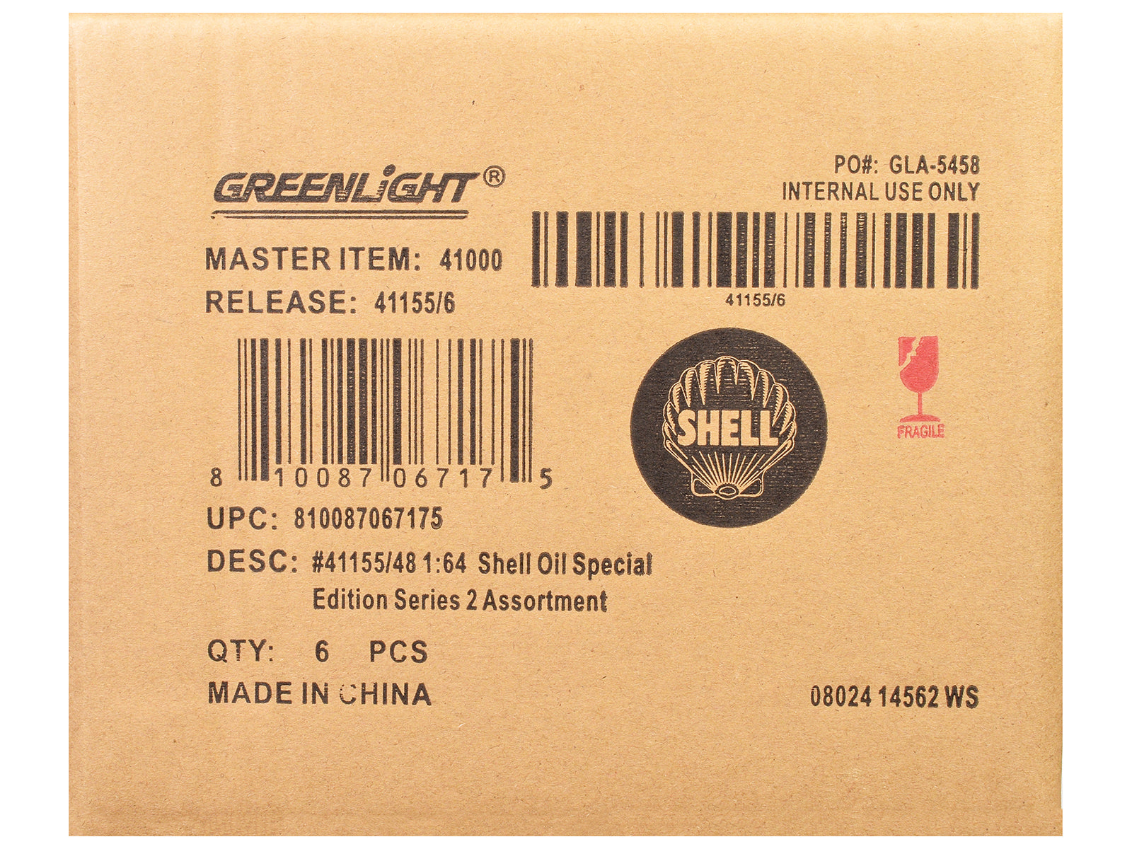 "Shell Oil Special Edition" Series 2 Set of 6 pieces 1/64 Diecast Model Cars by Greenlight