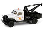 1945 Dodge Power Wagon Wrecker Tow Truck "Shell Oil" White and Black "Running on Empty" Series 17 1/64 Diecast Model Car by Greenlight-0
