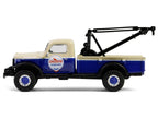 1948 Dodge Power Wagon Wrecker Tow Truck Beige and Blue "Chevron Special Edition" Series 1 1/64 Diecast Model Car by Greenlight-1