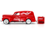 1940 Ford Sedan Cargo Van Red "Pause... Go Refreshed Coca-Cola" with Vending Machine Accessory 1/24 Diecast Model Car by Motor City Classics-3