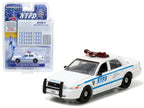 2011 Ford Crown Victoria Police New York Police Department (NYPD) with NYPD Squad Number Decal Sheet Hobby Exclusive 1/64 Diecast Model Car by Greenlight