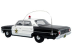 1964 Ford Galaxie 500 Police Car "Mount Airy Mayberry Sheriff" Black and White 1/43 Diecast Model by Iconic Replicas-1