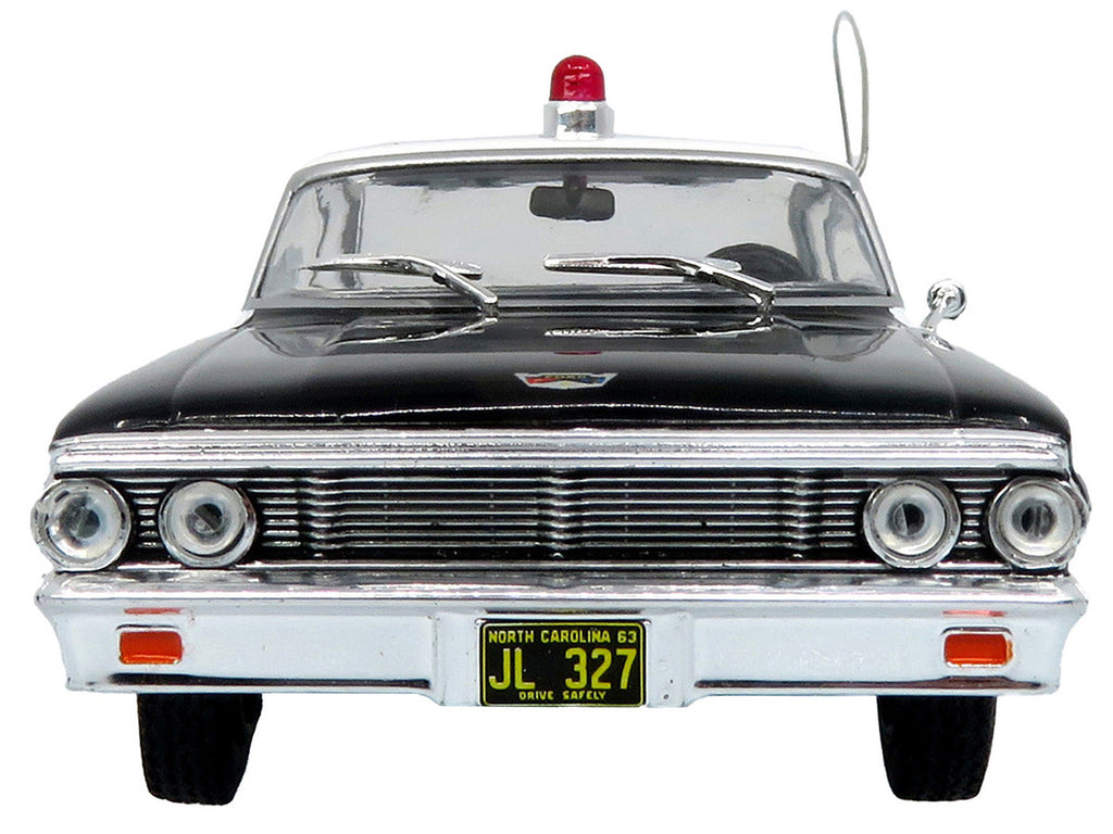 1964 Ford Galaxie 500 Police Car "Mount Airy Mayberry Sheriff" Black and White 1/43 Diecast Model by Iconic Replicas-3
