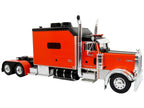 Peterbilt 379 Tractor with Enclosed Car Carrier Trailer "Reliable Carriers" Orange and Black "Heavy Haul Truck Collection" 1/43 Diecast Model by Iconic Replicas