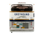 GM PD-4501 Scenicruiser Coach Bus "Greyhound Bus Lines - 50th Anniversary" Raw Metal with Blue and White Top and Gold Stripes "The Bus & Motorcoach Collection" 1/43 Plastic Model by Iconic Replicas-3