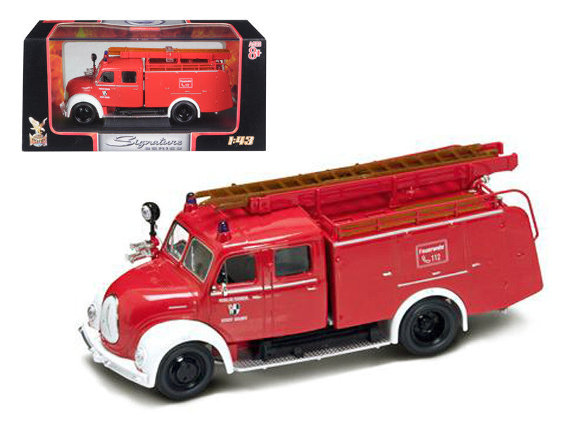 1961 Magirus Deutz Mercur TLF-16 Red/White 1/43 Diecast Model Car by Road Signature-0