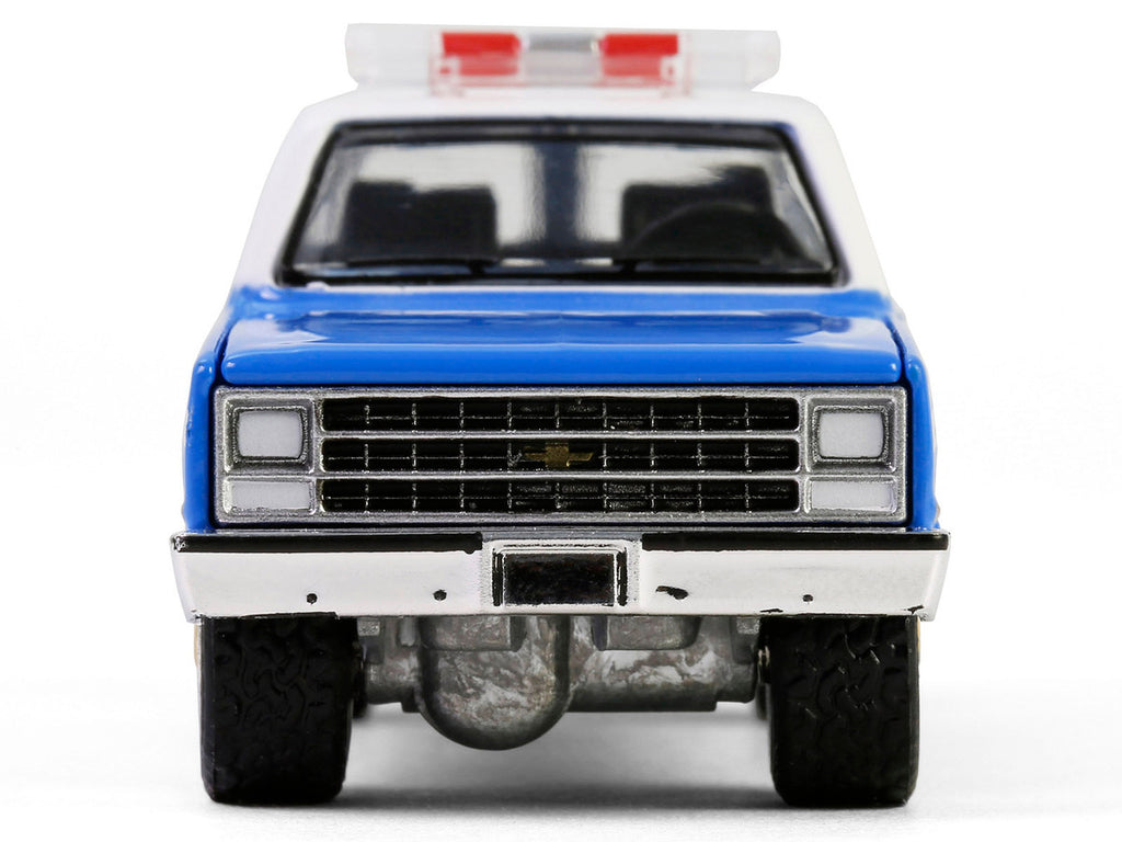 1990 Chevrolet Suburban K2500 Scottsdale "NYPD (New York City Police Department)" Blue with White Top "Hot Pursuit" Series 46 1/64 Diecast Model Car by Greenlight-3
