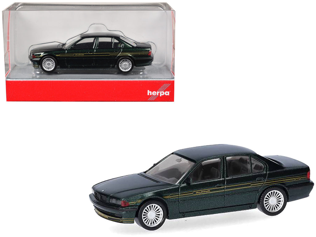 BMW Alpina B12 Green Metallic 1/87 (HO) Plastic Model Car by Herpa-0