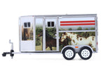 Horse Trailer Silver with Custom Horse Wrap "Down on the Farm" Series 11 1/64 Diecast Model by Greenlight-2