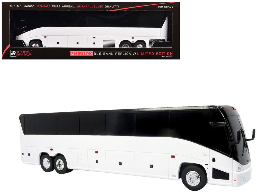 MCI J4500 Coach Bus Blank White Limited Edition 1/50 Model by Iconic Replicas-4