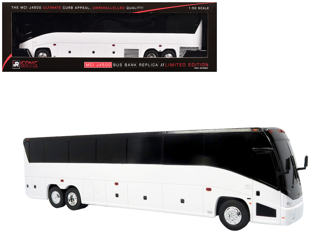 MCI J4500 Coach Bus Blank White Limited Edition 1/50 Model by Iconic Replicas-4
