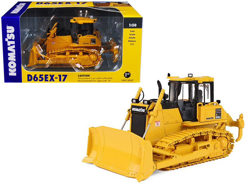 Komatsu D65EX-17 Sigmadozer with Ripper 1/50 Diecast Model by First Gear-0
