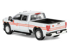 2022 GMC Sierra 3500 HD Pickup Truck "Indiana Cardinals" Silver Metallic with Red Stripes and Cardinal Figure "2025 Greenlight Waltersons Collector's Expo Exclusive" 1/64 Diecast Model Car by Greenlight-1