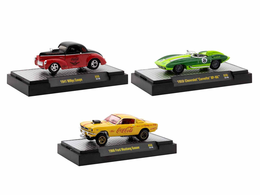 "Sodas" Set of 3 pieces Release 50 Limited Edition to 10000 pieces Worldwide 1/64 Diecast Model Cars by M2 Machines