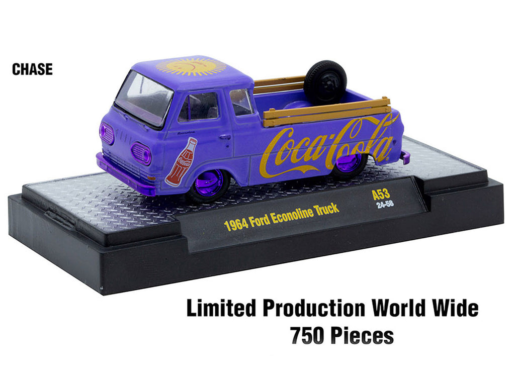 "Coca-Cola" Set of 3 pieces Release 53 Limited Edition to 10000 pieces Worldwide 1/64 Diecast Model Cars by M2 Machines-3