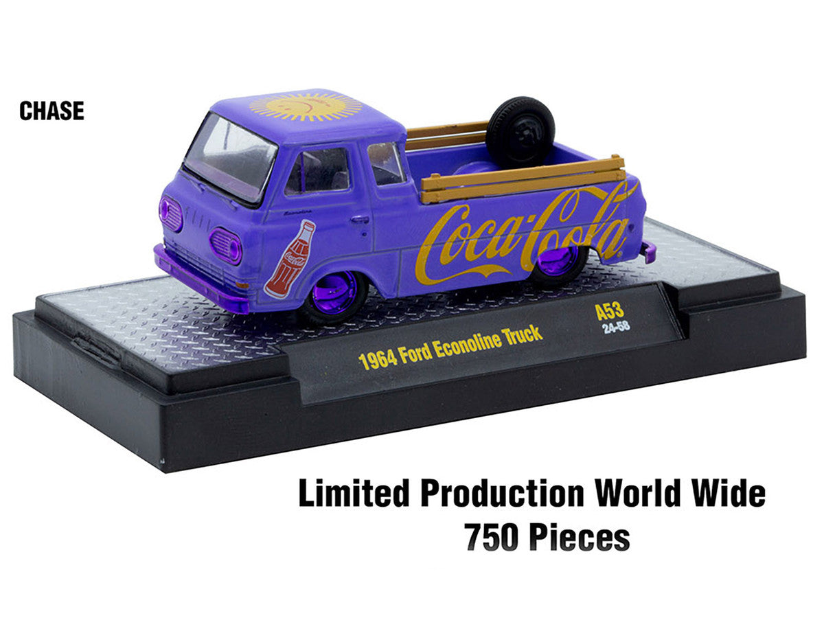 "Coca-Cola" Set of 3 pieces Release 53 Limited Edition to 10000 pieces Worldwide 1/64 Diecast Model Cars by M2 Machines-3