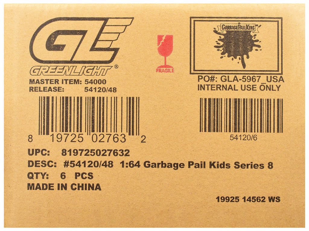 "Garbage Pail Kids" Series #8 Set of 6 pieces 1/64 Diecast Models by Greenlight-2