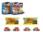1987 Chevrolet C10 Pickup Truck Orange and 1956 Chevrolet Nomad Red "Custom Shop" 2 Car Set Diecast Model Cars by CarTuned-1